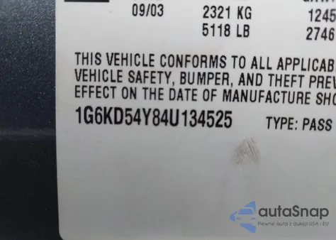 2004 Cadillac Deville from USA, damaged, VIN 1G6KD54Y84U134525